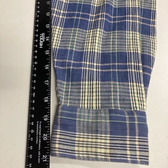 BASIC‎ EQUIPMENT Clothing Co. Men’s Shirt, size Large, blue plaid, New With Tags - Picture 8 of 11